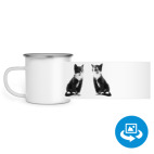 Кружка металлическая белая (круговая запечатка)