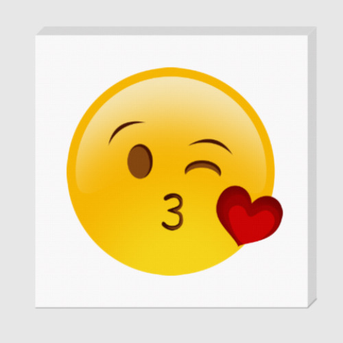 Холст Emoji Смайл: Воздушный Поцелуй