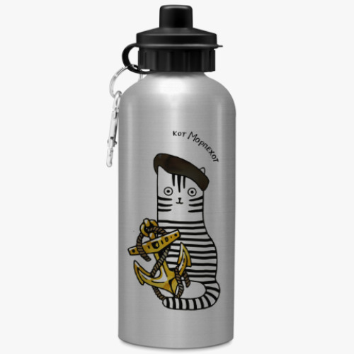 Бутылка с карабином (500 мл) Армия РФ. Кот Морская пехота