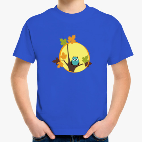Детская футболка Сова, полная луна