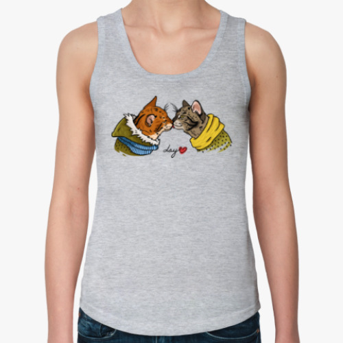 Женская майка с принтом Коты Love Day