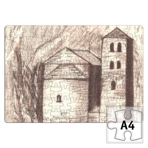 Пазл с принтом Деревня в Грузии