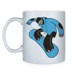 Кружка серебристая snowboard