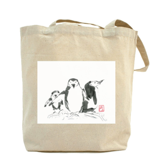 Сумка шоппер Семейка пингвинов