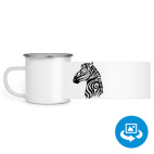 Кружка металлическая белая (круговая запечатка)