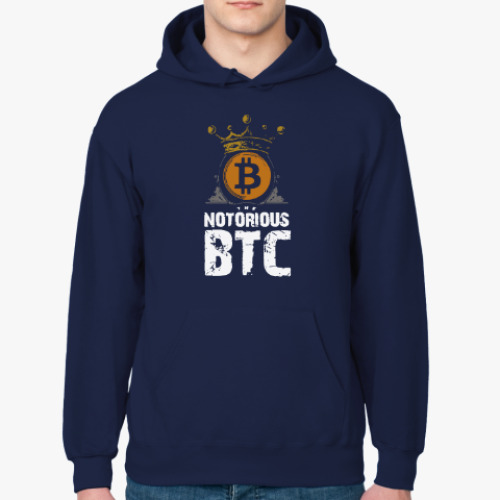 Толстовка худи с принтом Биткоин