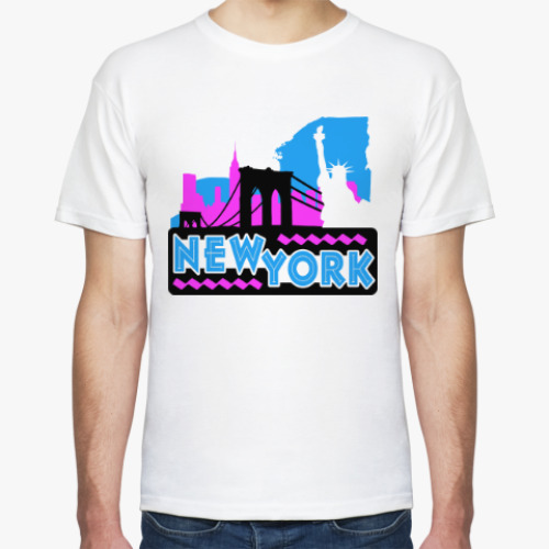 Футболка с принтом Нью Йорк