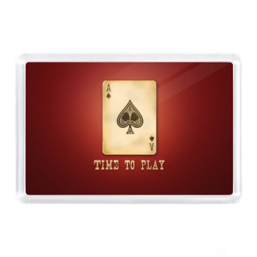 Магнит с принтом Туз