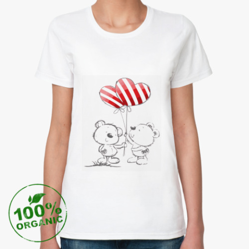 Женская футболка из органик-хлопка Любовь