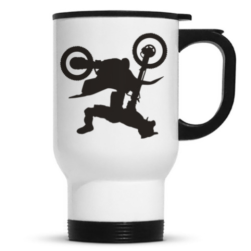 Кружка-термос с принтом Moto Freestyle