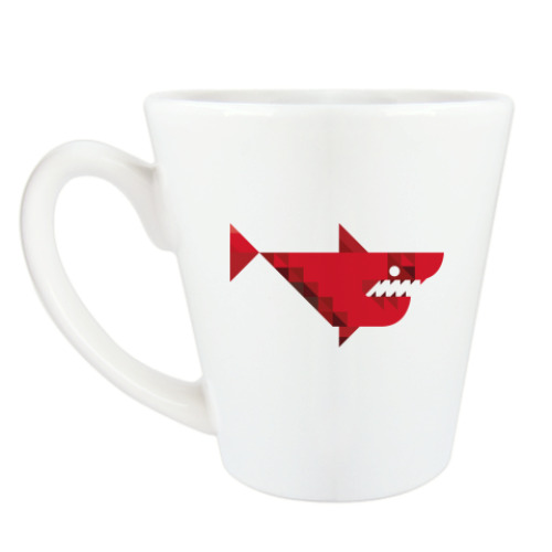 Чашка Латте акула (shark)