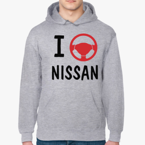Толстовка худи с принтом Я рулю NISSAN