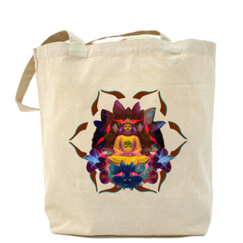 Сумка шоппер с принтом 'Будда'