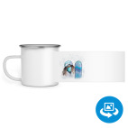 Кружка металлическая белая (круговая запечатка)