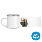 Кружка металлическая белая (круговая запечатка)