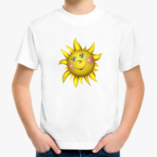 Детская футболка с принтом СОЛНЫШКО