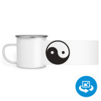 Кружка металлическая белая (круговая запечатка)