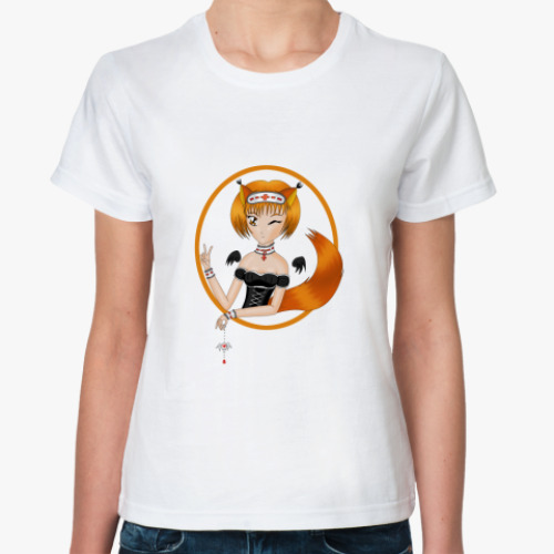 Классическая футболка с принтом Белка