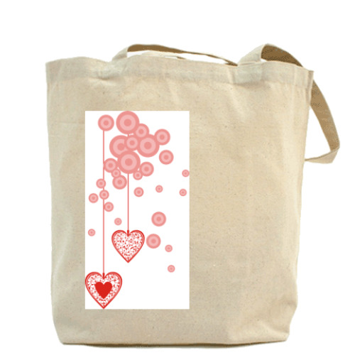 Сумка шоппер с принтом hearts