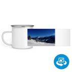 Кружка металлическая белая (круговая запечатка)