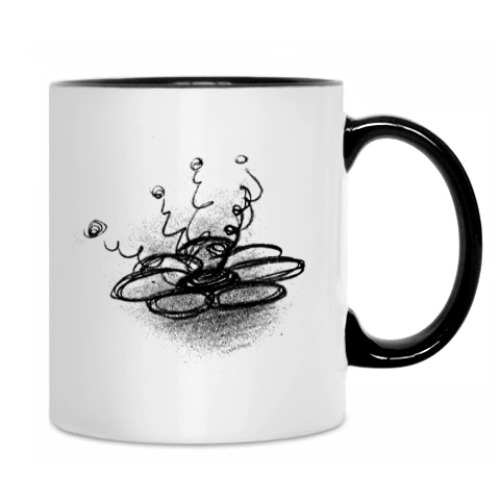 Кружка с принтом Цветы