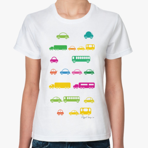 Классическая футболка с принтом CAR