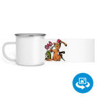 Кружка металлическая белая (круговая запечатка)