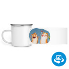 Кружка металлическая белая (круговая запечатка)