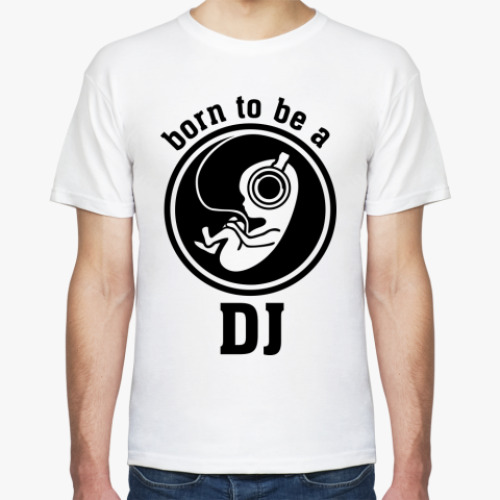 Футболка с принтом  'Рожден быть диджеем'