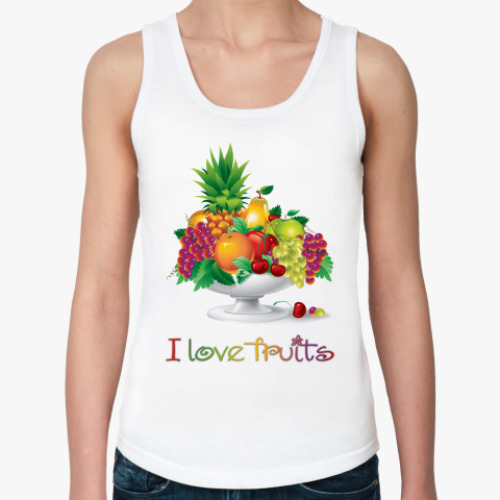 Женская майка с принтом Фрукты