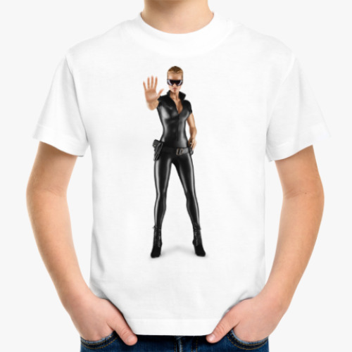 Детская футболка с принтом Девушка в форме