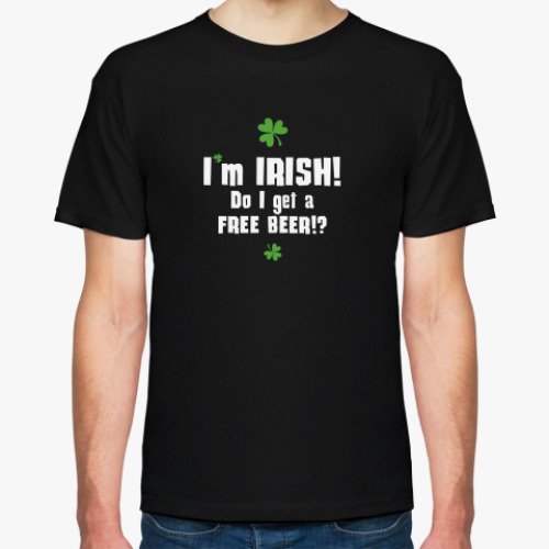 Футболка с принтом I'm Irish