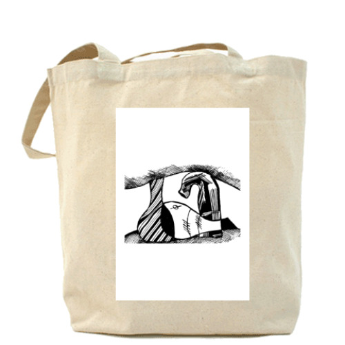 Сумка шоппер с принтом Бутылки