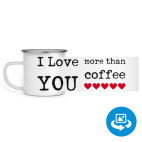 Кружка металлическая белая (круговая запечатка)