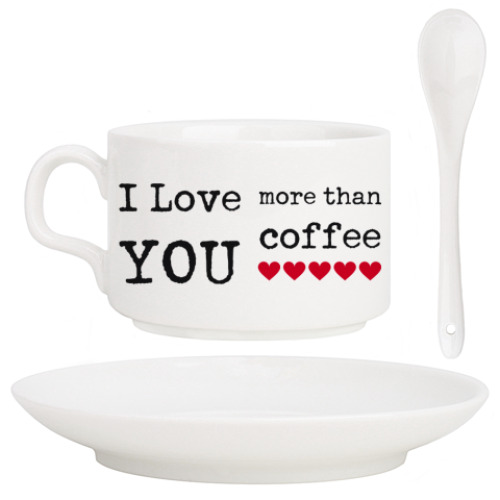 Кофейный набор с принтом Для любимого