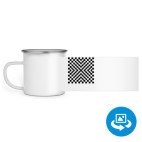 Кружка металлическая белая (круговая запечатка)