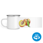 Кружка металлическая белая (круговая запечатка)