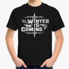 Детская классическая футболка Игра престолов.Зима близко