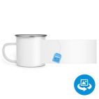 Кружка металлическая белая (круговая запечатка)