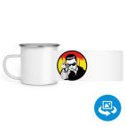 Кружка металлическая белая (круговая запечатка)