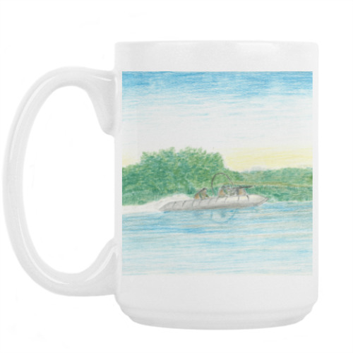Кружка с принтом Джунгли, река
