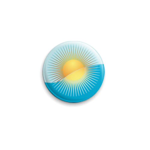 Значок 25мм с принтом Лето, море, солнце