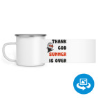 Кружка металлическая белая (круговая запечатка)