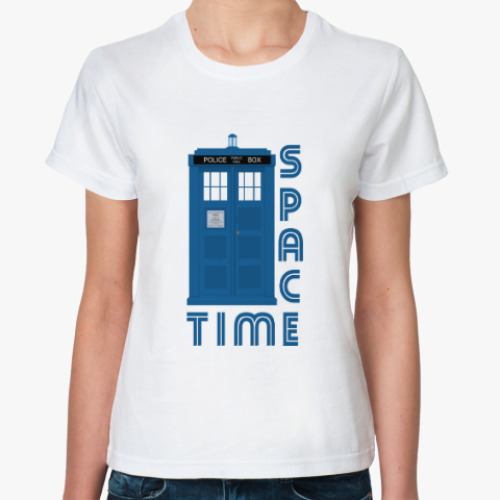 Классическая футболка TARDIS - Doctor Who