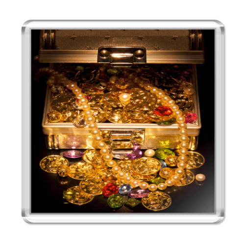 Магнит с принтом  Сундук сокровищ