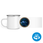 Кружка металлическая белая (круговая запечатка)