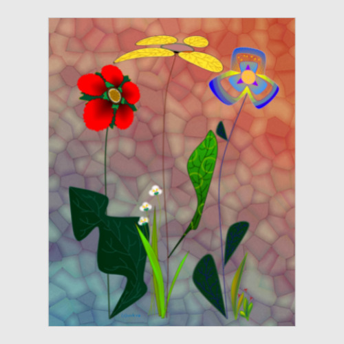 Постер с принтом Цветы