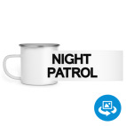 Кружка металлическая белая (круговая запечатка)