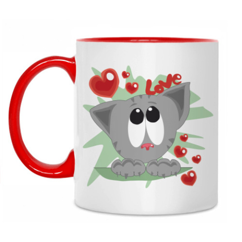 Кружка с принтом I love cats