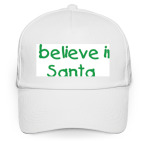 Кепка / бейсболка, белая (печать) I believe in Santa